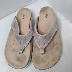 Taos Women's Aura Leather Sandals Flip Flop 9 Comfort Recovery B3